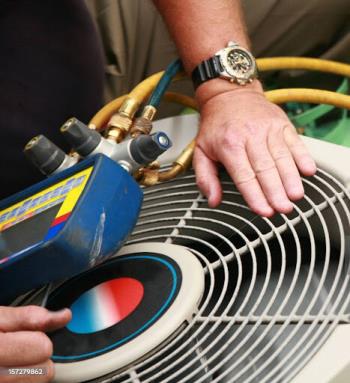 Mast Heating & Cooling expert providing a Byron Center heat pump repair